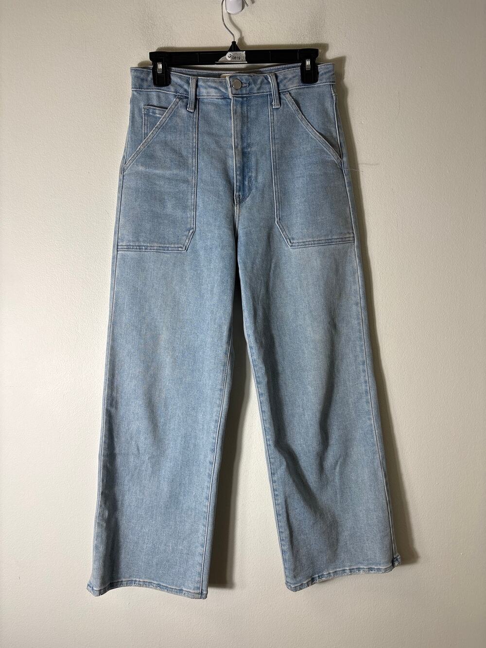 Just Black Denim Front Pocket Wide Leg Jeans Sz 28